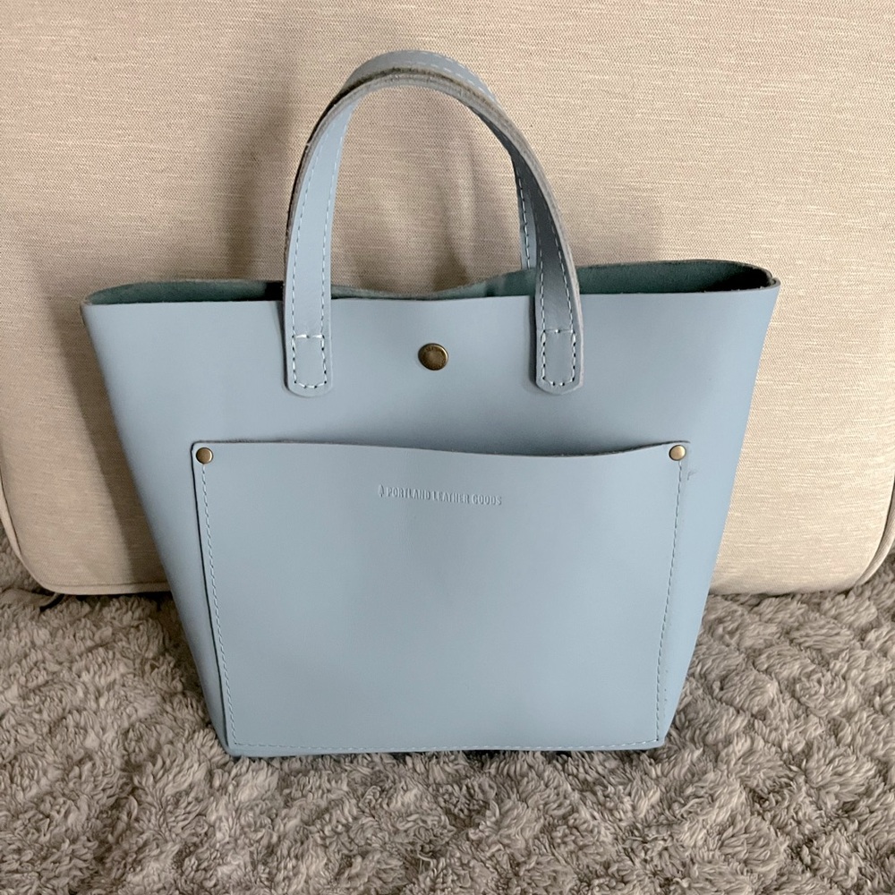Portland leather goods mini crossbody tote